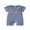Blue, variant on Cenuakty Infant Boy 0-18M Independence Day Romper Summer Crew Neck Short Sleeve America Flag Embroidery Waffle Knit Jumpsuit
