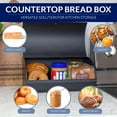 thumbnail image 4 of AuldHome Design Farmhouse Black Bread Box; Retro Vintage Style Enamel Countertop Bread Bin, 4 of 9