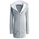 thumbnail image 1 of Chaqueta larga con capucha y cremallera para mujer Outwear, 1 of 4