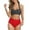 Multicolor, variant on Fesfesfes Women Vintage Swimsuit Two Piece Retro Halter Neck Bikini Ruched High Waist Bottom Print Bikini Set