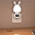 thumbnail image 4 of Fiudx Ofertas Relámpago Tres Engranajes Atenuación Continua Control Remoto Lámpara De Estado De Ánimo Linda Carga Enchufable Reloj De Doble Uso Lámpara Led Lámpara De Noche Dormitorio Alimentación De, 4 of 7