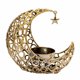 thumbnail image 1 of Portavelas de Metal en Forma de Luna - Diseño de Cristal, Almohadilla Antideslizante, Decorativos - para Centros de Mesa, Bodas y Cenas a la Luz de las Velas, 1 of 2