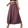thumbnail image 2 of Women's Adult Palazzo Pants Soft Stretch Yoga Dance Culottes Loose Casual Wide Leg High Waist Flowy Lounge Sweatpants, 2 of 4