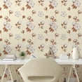 thumbnail image 2 of Ambesonne, Pastel Flowers Peel & Stick Wallpaper for Home, Retro Floral Pattern, 13"x100", Cream and Pale Redwood, 2 of 5