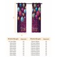 thumbnail image 6 of Fsddascl Christmas Blackout Curtains for Bedroom/Living Room, Thermal Insulated Kitchen Curtains, Xmas Colorful Weeping Balls Purple Floral Grommet Darkening Window Treatment Drapes 27.5"x39"x2, 6 of 6