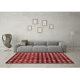 thumbnail image 3 of Ahgly Company Indoor Round Abstract Red Modern Area Rugs, 8' Round, 3 of 4
