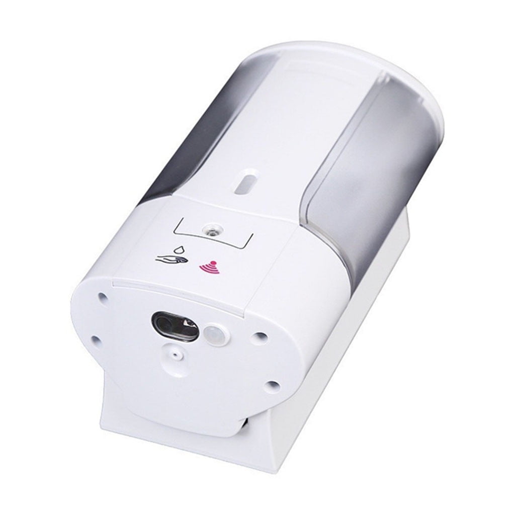 13.5 Fl.Oz Automatic Soap Dispenser, Wall Mount Touchless Sensor for Liquid & Gel, Battery Powered (4 AA, Not Included), for Home Kitchen Bathroom Sink, 3.7"X7.1"X3.3",White, By Preplabs