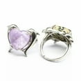 thumbnail image 4 of HOOUN 1pc Twin Dolphin Heart Rings Chakra Crystal Animal Bead Gemstone Jewerly Healing-Amethyst-1PC (Random Pick), 4 of 5