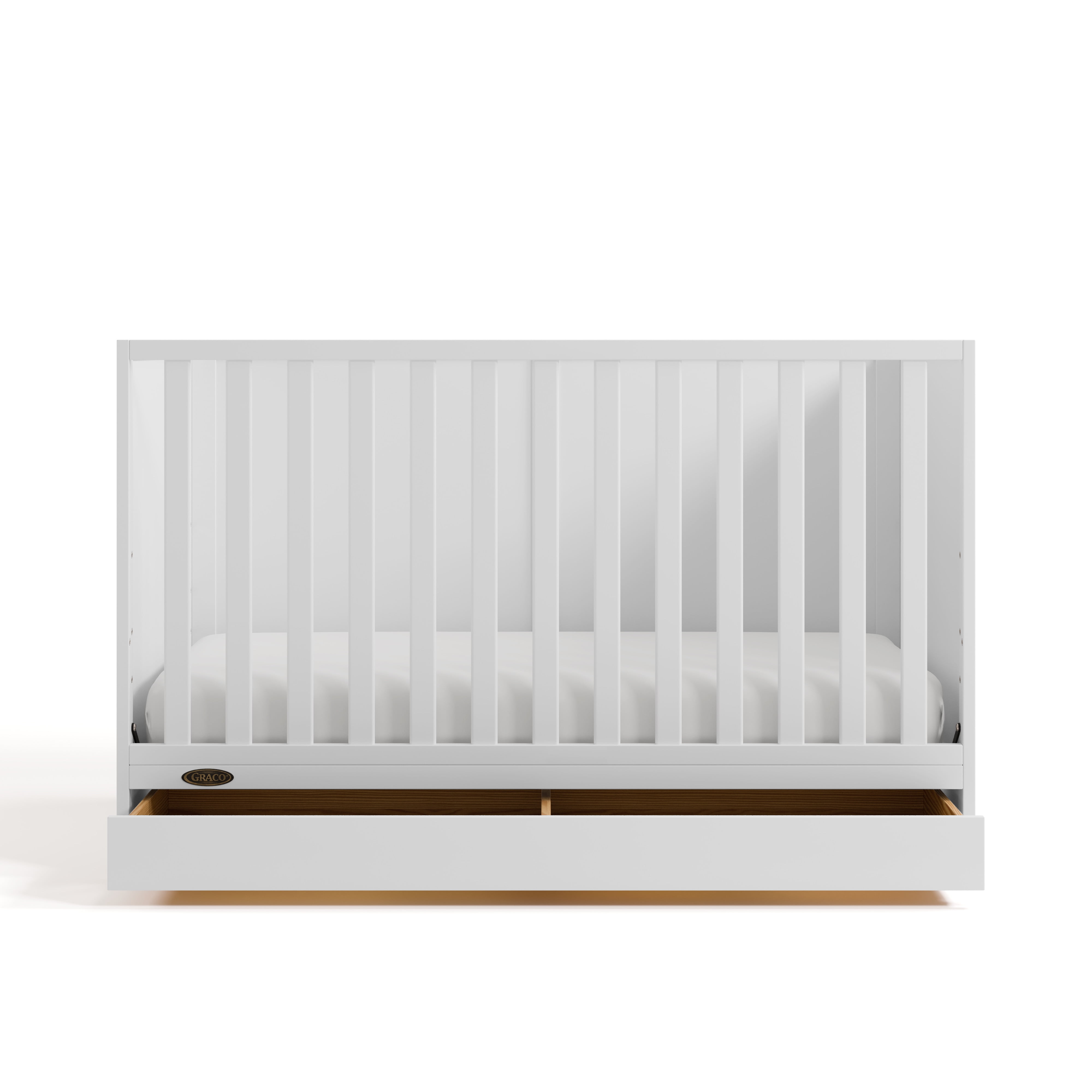 Graco Theo 3-in-1 Convertible Baby Crib with Drawer, White