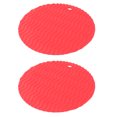 thumbnail image 1 of Plato de tazón redondo de silicona con diseño de ola antideslizante, resistente al calor, rojo, 2 piezas, 1 of 4