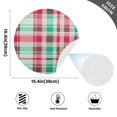 thumbnail image 4 of Ryvnso Plaid Lattice Red Round Plate Mats Dining Table Placemat 1 Piece for Holiday Decoration, 4 of 7