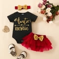 thumbnail image 3 of MEZZALL Newborn Girls Summer Short Sleeve Prints Tops Romper And Shorts 3PCS Outfits Clothes Set For Children Clothes Trendy Dailywear, Red, 3-6 Months, 3 of 8