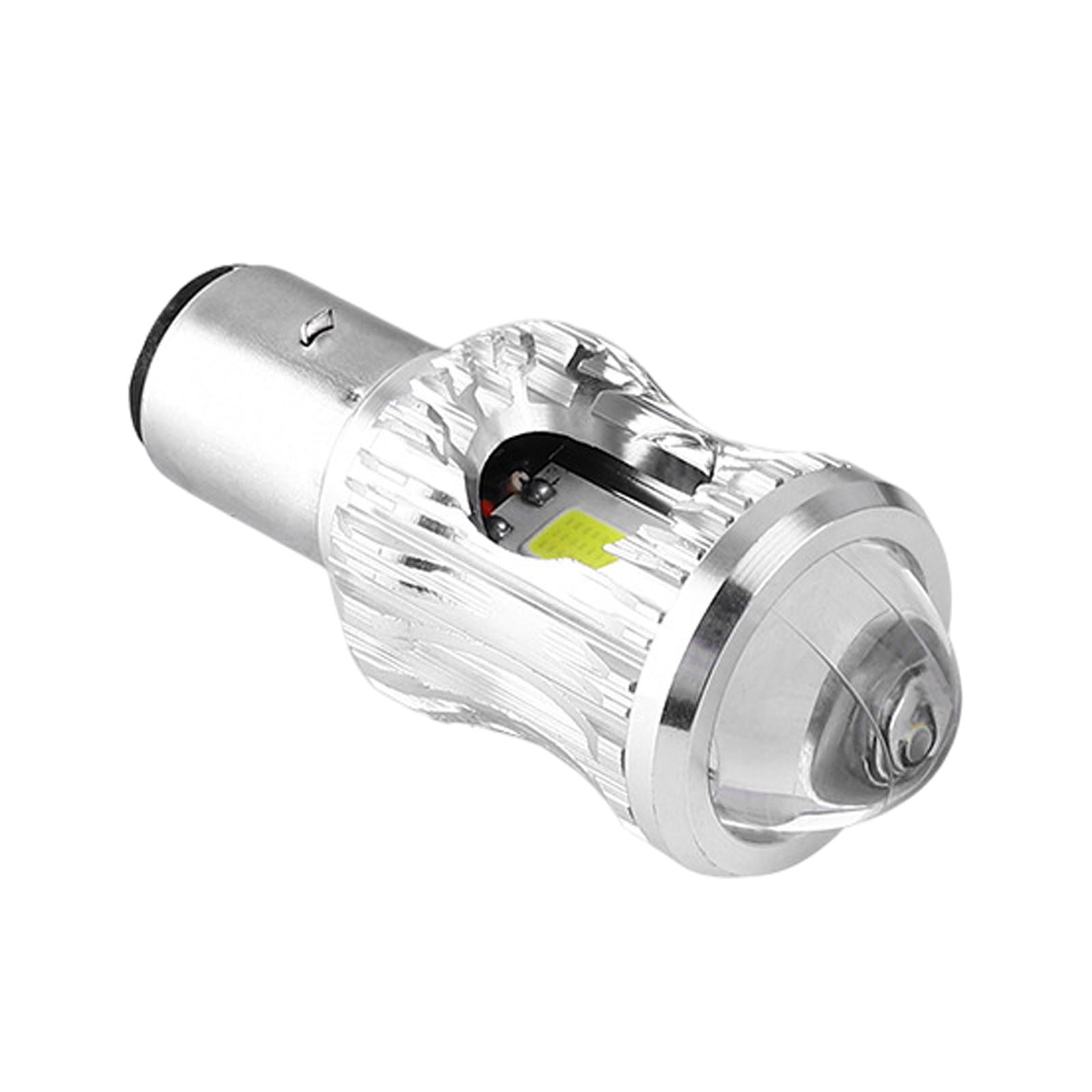 Motorcycle Headlight Bulb BA20D White COB LED High Low Beam x1