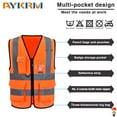 thumbnail image 2 of 21 colour High visibility viz vest hi vis viz reflective safety vests for men, 2 of 4