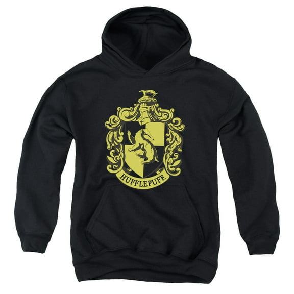 Harry Potter - Hufflepuff Crest - Youth Hooded Sweatshirt - Large