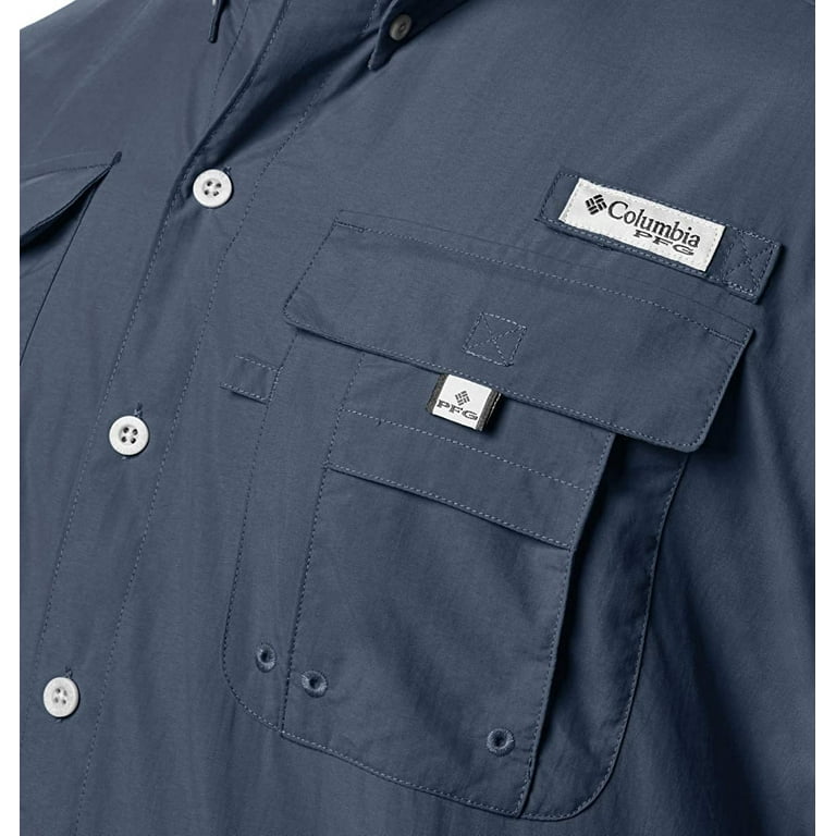 Columbia Men's PFG Bahama II Short Sleeve Shirt, Collegiate Navy