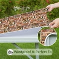thumbnail image 6 of Patchwork Chicken Pattern Square Fitted Tablecloth with Elastic Edge,Square Table Cover,Washable Elastic Table Cover for Home Kitchen Party Decor 36"x36", 6 of 6