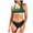Green, variant on Women's Sporty Two Piece Swimsuits High Waisted Bikini Sets Color Block Cheeky High Cut Bathing Suits Swimsuit Cover up for Women Blue S