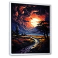 thumbnail image 2 of Designart "Dramatic Nights with Lightning IV" Landscape & Nature Floater Framed Canvas Print, 2 of 7