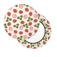 thumbnail image 2 of Bingfone Strawberries And Leaf Padded Round Bar Stool Cover Cushion with Elastic Fabric Round Chair Seat - Strawberries And Leaf, 2 of 7
