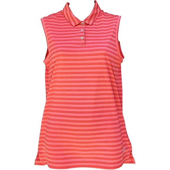 Nike Womens Tank Top & Sleeve Shirts Golf Tanks (X-Small, Tropical Pink/Sea Coral/Flat Silver)