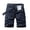 Blue Cargo Shorts, variant on Men's Summer Cargo Shorts Straight Fit Work Utility Military Shorts with Belt Multi-Pockets Green M