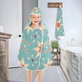 thumbnail image 4 of Retro Abstract Floral Kids Hooded Beach Towel Baby Bath Poncho Towels with Hood Absorbent 50"x23.5" for Pool Swimming, 4 of 7