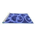 thumbnail image 2 of Ahgly Company Machine Washable Indoor Round Persian Blue Bohemian Area Rugs, 8' Round, 2 of 4