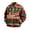 Deep Red, variant on Christmas Corduroy Zip Up Jacket Men Baggy Notched Collar Long Sleeve Shirt Jackets Classic Christmas Themed Overshirts Casual Fall Winter Outwear