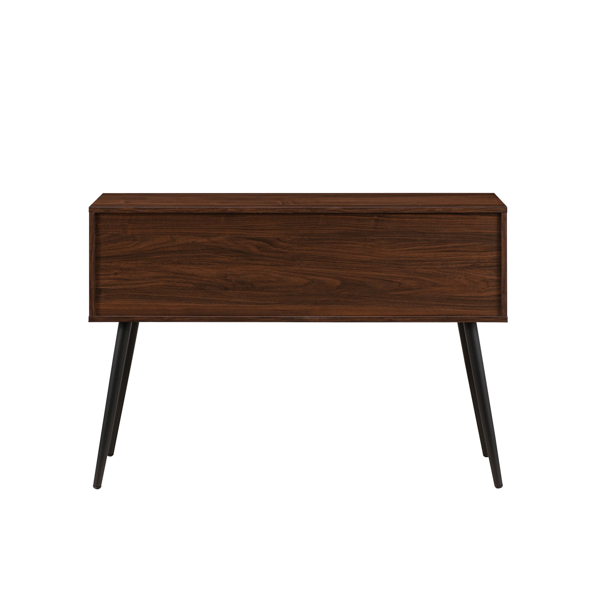 Walker Edison 44” Mid-Century Modern 2-Drawer Entry Table, Dark Walnut