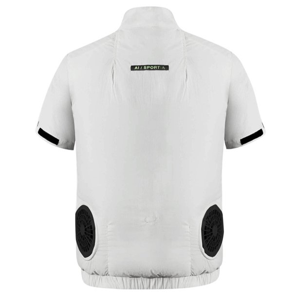 Chaleco con ventilador de refrigeración chaleco de aire acondicionado portátil con 2 ventiladores ropa de verano con aire acondicionado 3 velocidades para trabajos de construcción