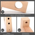 thumbnail image 3 of KAKOWELY 2pcs Home Curtain Rod End Wooden Rod Rack Household Shower Curtain Accessory,4.72"X3.94"X1.02", 3 of 5