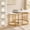 Glod Leg+white Top, variant on Round Nesting Coffee Table Set of 2, Modern Glass Stacking End Tables, Minimalist Clear Tempered Glass Tables for Living Room Bedroom Small Spaces