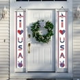 thumbnail image 5 of OutmaxHome 4th of July Door Banner Stripe Hanging Banner Independence Day Memorial Day Patriotic Porch Sign Home Yard Indoor Outdoor Decoration 11.8 x 70.9 Inch, 5 of 5