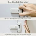 thumbnail image 4 of Fridge Lock Foryouth Refrigerator Lockyouth Proof Freezer to Keep Door Closed One Handed Operation Strong Adhesive Tapes Included White Door Stopdoor Wedge Rubber Door Stop Floor Door Stopper Heavy D, 4 of 8