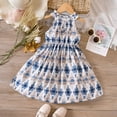 thumbnail image 2 of Vedolay Girl's Summer Sleeveless Crew Neck Floral Prints Princess Dress,Z2-White 12-18 Months, 2 of 5