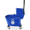 thumbnail image 2 of Commercial Side Press Wringer Combo Mop Bucket, 33 Quart, Blue, 2 of 6