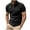 Black, variant on IYTR Mens Leisure Zipper Shirt With Pocket Casual Solid Color Comfy Summer Fashion Short Sleeve Shirts Loose Lightweight Tops Lapel Black XL