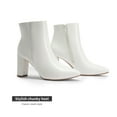 thumbnail image 2 of Dream Pairs Women's Pointed Toe Chunky Heel Ankle Booties Short Boots, 2 of 5
