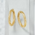 thumbnail image 3 of Ross-Simons Italian 14kt Yellow Gold Twisted Hoop Earrings, Women's, Adult, 3 of 5