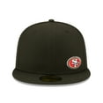 thumbnail image 2 of Men's New Era Black San Francisco 49ers  Flawless 59FIFTY Fitted Hat, 2 of 6