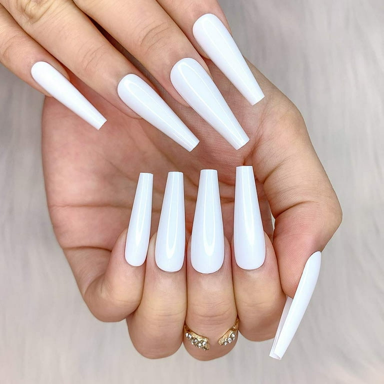Plain White Acrylic Nails