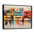 thumbnail image 2 of Designart "Popart Cassette Tapes Nostalgia I" Cassette Tapes Floater Framed Canvas Wall Art, 2 of 5