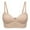 Beige, variant on Exerin Bras for Women Plunge Wirefree Pullover Push Up Comfortable Padded Plus Size Bra(Beige,36C)