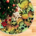 thumbnail image 5 of FMSHPON Colored Skulls Xmas Christmas Tree Skirt Stand Mat for Holiday Party Decoration Indoor Outdoor 36 inches, 5 of 6