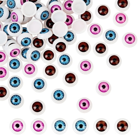 60pcs 2 colors Resin Craft Eyeballs Scary Hollow Eyeballs Half Round Mixed Color 12x6mm 30pcs/color diy