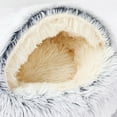 thumbnail image 4 of DABEI Plush Round Hooded Pet Bed, Warm Dog Bed For Small Dogs, Fluffy Soft Cat Bed, Donut Pet Cushion, 4 of 13