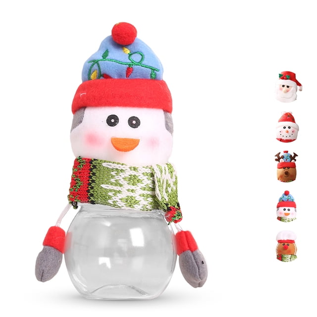Bewildely Tarro de dulces de Navidad, botella de almacenamiento de alce, contenedor de galletas, organización de cocina de Navidad, caja de adorno de Kits de decoración para fiestas Pingüino Bewildely HA007862-04