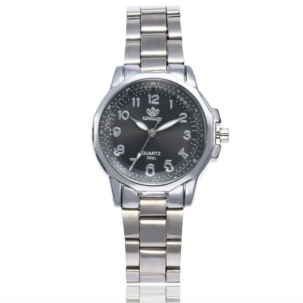 Reloj de cuarzo para mujer, relojes para mujer, reloj de pulsera analógico de cuarzo redondo con correa de acero inoxidable a la moda para mujer, reloj de cuarzo