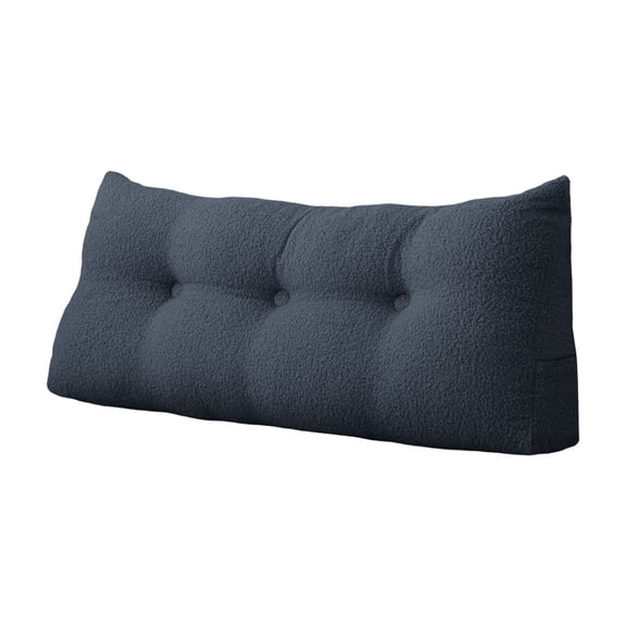Leeye Headboard Reading Pillow Large Triangular Bed Rest Backrest Positioning Support Blue for Sofa Couch Bedroom Living Room